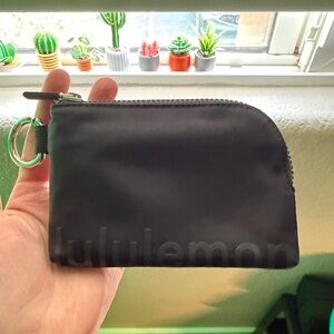 Lululemon Black Clippable Card Pouch